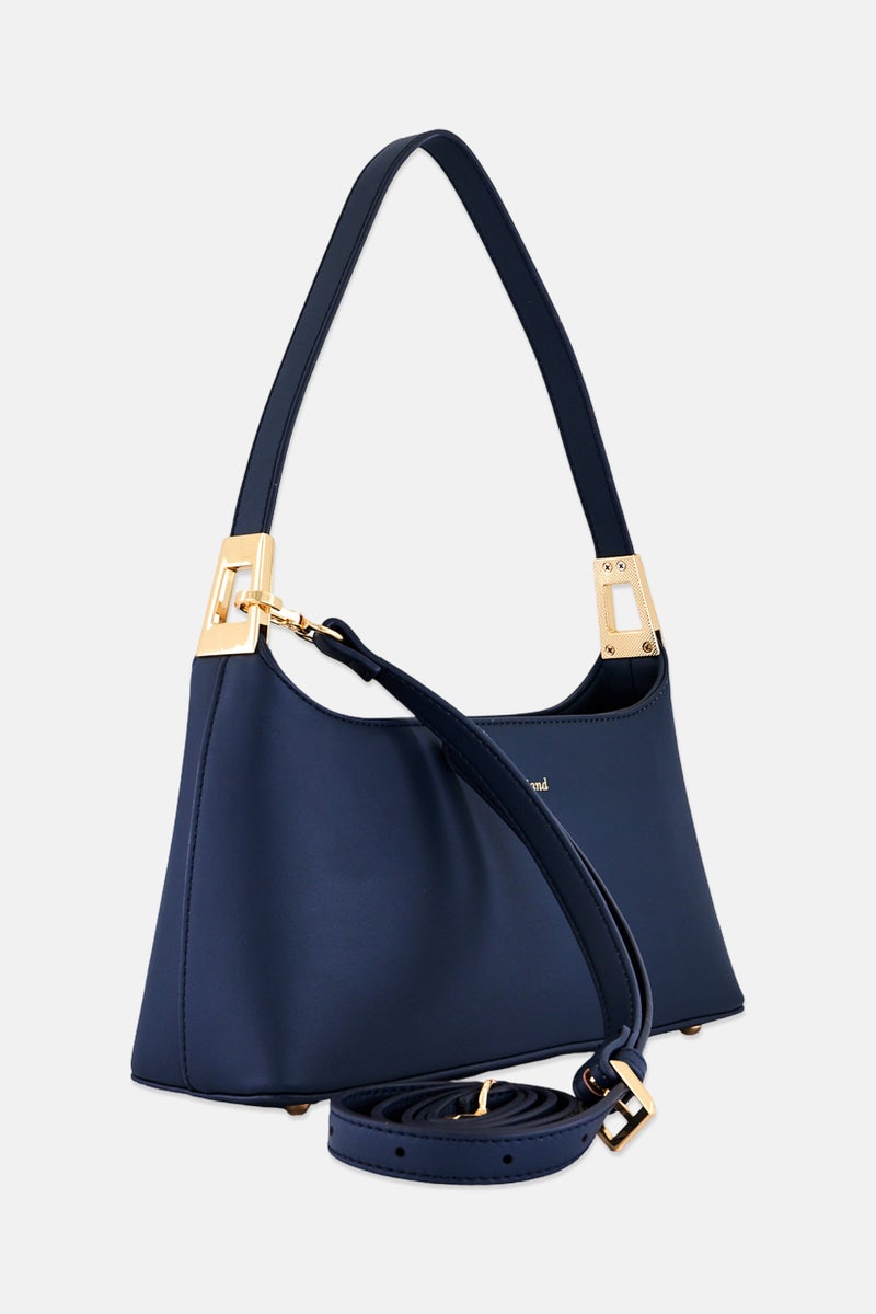 Kathy Ireland Women Brand Logo Shoulder Bag, Slate Blue - Image 4